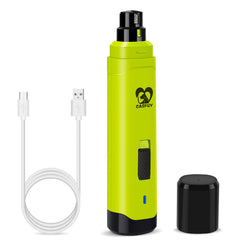Casfuy dog nail grinder green front view shows compact ergonomic design for easy handling.
