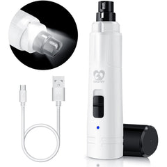 Casfuy dog nail grinder with LED light highlights quick-area precision trimming