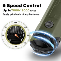 Casfuy dog nail grinder with dual LED lights for safer trimming
