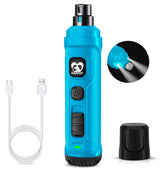 Casfuy dog nail grinder with LED lights front view for precise paw grooming.