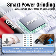 Casfuy nail grinder ports selection demonstrates different sizes for pets of all ages.