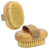 Casidoxi Soft Bristle Pet Brush compact wooden handle for gentle grooming sessions.
