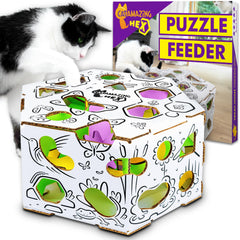 Cat Amazing HEX interactive puzzle box provides mental enrichment during play.