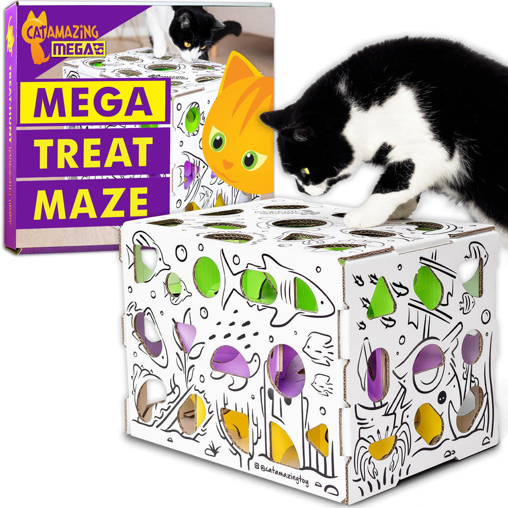 Cat Amazing MEGA front view shows the interactive puzzle for curious indoor cats.