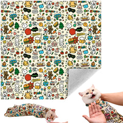 Cat Grooming Wrap securely holds a cat during wrap-based grooming sessions for calm nail trimming.