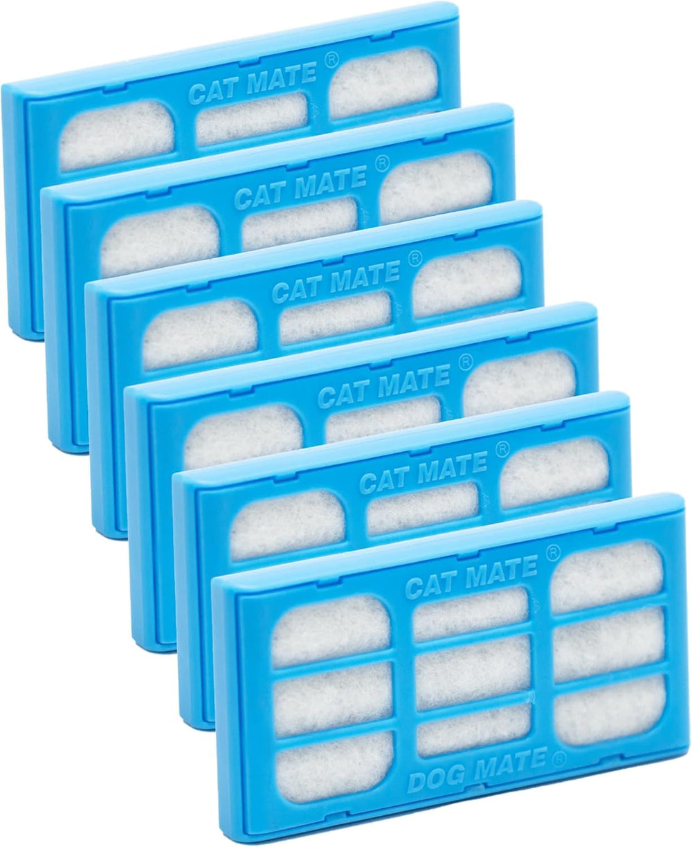 Cat Mate filter cartridge six-pack top view for easy replacement and clean water.