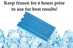 Cat Mate ice pack keeps food fresh for wet meals during busy days.