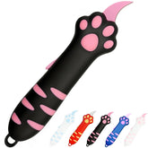 Cat Paw Box Cutter front view in black, portable for easy packaging.