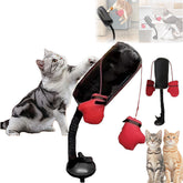 Cat punching bag toy spring action invites active play.