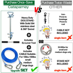 Catapamey ground-installation auger bit enables easy stake setup.