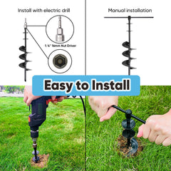 CatAve spiral stake installation showing easy insertion into varied terrain