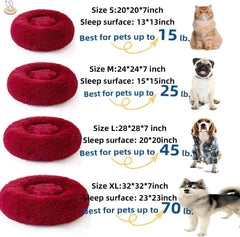 CatBed Round Red bottom non-slip fabric enhances stability on slick floors