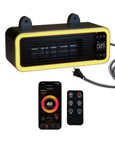 CATBOAT 1200W heater front view with digital display for quick warmth in pet spaces.