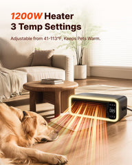 CATBOAT 1200W heater remote control view showing app-based operation and convenience.