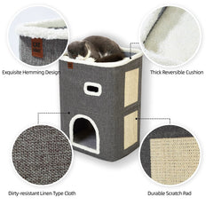 CATBOAT sisal scratching pad on barrel supports nails and play.