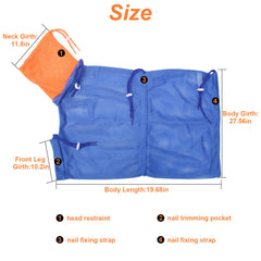 Catcan Breathable Mesh Bath Bag in use on a cat for calm bath time
