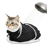Catcan Cat Bathing Bag in bath calms anxious cats during bath time.