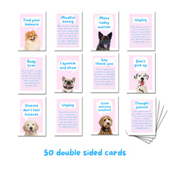CatchYourDreams Dogs Against Anxiety Card Pack image—pocket-sized mindfulness prompts for quick mood boosts.