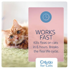 Catego for Cats fragrance-free formula is quick-drying and non-greasy.