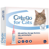 Catego for Cats rounded applicator tip enables easy skin application.