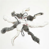 Caticalife Real Rabbit Fur Mouse Toy front view for realistic indoor hunting play