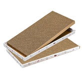 Catinarla cat-scratcher box provides dual-sided surface for furniture protection.