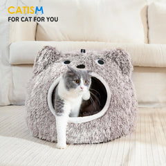 CATISM Cat Bed hooded cave—warm retreat for chilly nights.