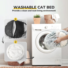 CATISM Cozy Cat Pod removable zipper enables easy cleaning of the cover