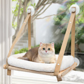 CATISM Cushion cat window perch folded showing space-saving design for quick setup.