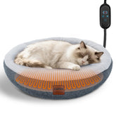 CATISM heated cat bed with donut shape offering secure, cozy rest for indoor cats
