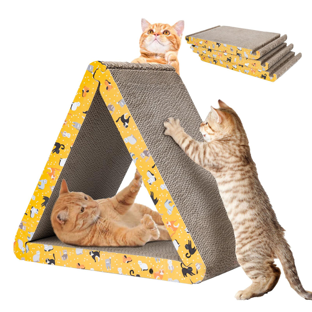 CATISM triangle-scratchboard-assembled offers vertical scratching for indoor cats.