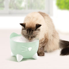 Catit PIXI fountain bubbling top offers a stimulating drinking experience.