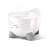 Catit PIXI fountain calm flow option for easy drinking and whisker-safe surface.