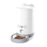 Catit PIXI Smart Feeder front view with two-ear lid for scheduled meals.
