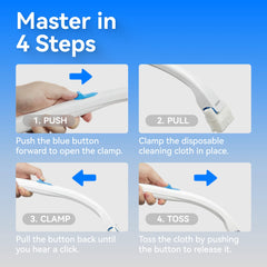 CATLINK Cleaning Brush Set replacement packs graphic, ensuring mess-free maintenance between litter box cleanings.