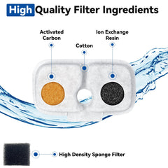 CATOL 20 pre-filter sponges trap large particles before reaching the pump.