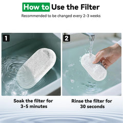 CATOL high-efficiency filtration with cotton and carbon for clearer water.