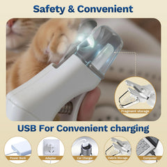 Catpick Care ultra-quiet operation keeps pets calm during trimming.