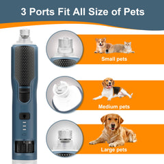 CATPICK dog nail grinder three-port design fits small to large nails.