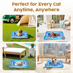 Catpick Joy Water Mat cooling pad offers refreshing summer comfort for cats.