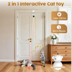 Catpick Joy feather bird attachment adds lifelike movement to stimulate hunting instincts