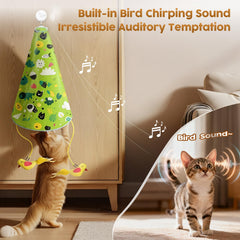 Catpick joy flying bird motion toy mimics prey to stimulate hunting instincts during play.