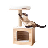 Catry 29.7-inch tall cat tree base condo for small cats.