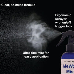 MeWow Mist sprayed onto a toy offers quick, mess-free stimulation.