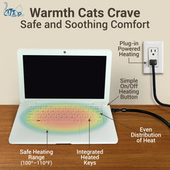 Cattop cat laptop toy heated-surface reveals warm comfort for relaxed lounging