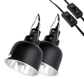 CAVACHEW 2-pack reptile light fixture deep-dome for even heat spread