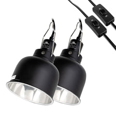 CAVACHEW 2-pack reptile light fixture deep-dome for even heat spread