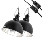 CAVACHEW 2-pack reptile light fixture for efficient heat and UVB in basking zones