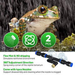 CAVACHEW adjustable misting and timer demonstrates flexible humidity schedules.