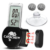 CAVACHEW magnetic thermometer mount image demonstrates secure terrarium attachment and rapid readings for precise habitat monitoring.